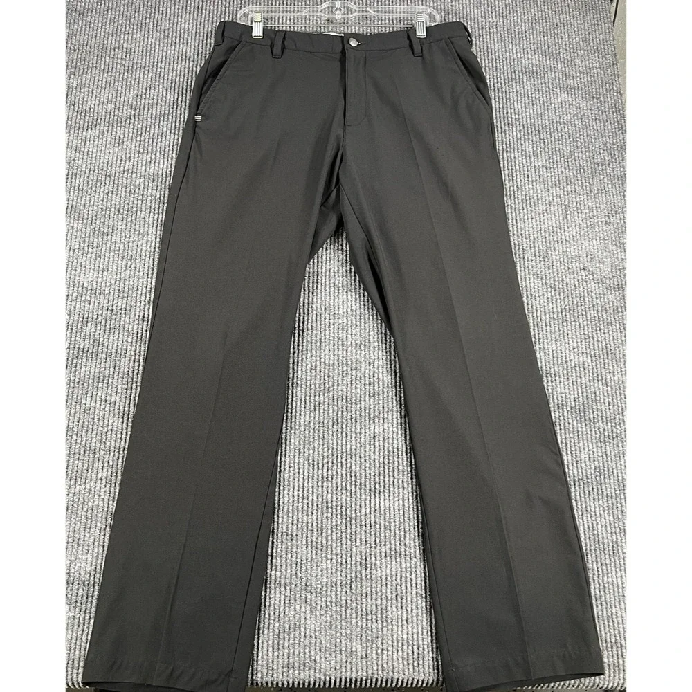 Adidas Pants Mens 34x32 Black Chino Golf‎ Outdoor Casual Lightweight Stretch